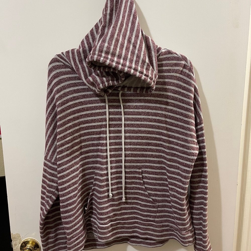Striped Hoodie with Drawstring